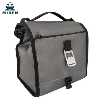 Borsa termica termica riutilizzabile pieghevole 6L colore grigio scuro per la conservazione degli alimenti
