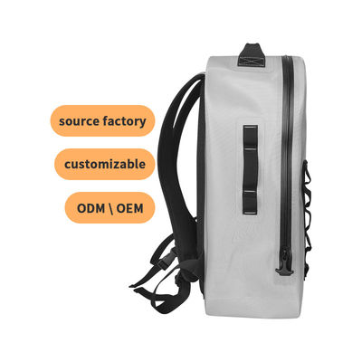 Zaino impermeabile in TPU personalizzato 25l colore grigio chiaro per esterno