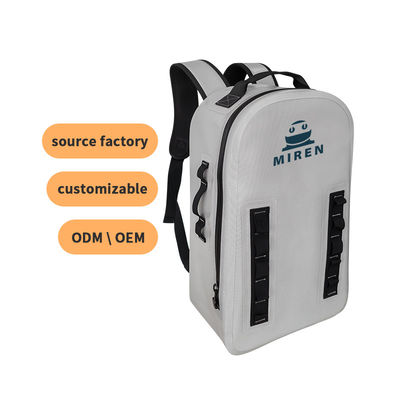 Zaino impermeabile in TPU personalizzato 25l colore grigio chiaro per esterno