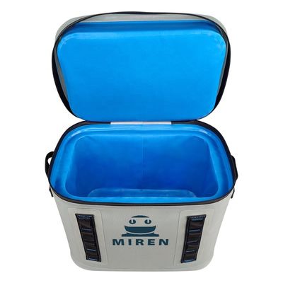 Borsa termica portatile leggera da 20 litri di colore grigio chiaro per barbecue in campeggio