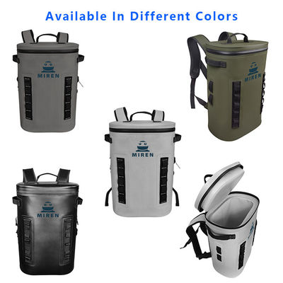 Colore grigio chiaro dello zaino del dispositivo di raffreddamento molle del ghiaccio dell'isolamento per il ODM di campeggio all'aperto