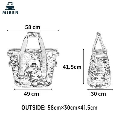 Borsa termica da picnic refrigerata da 30 litri resistente all'acqua per gite