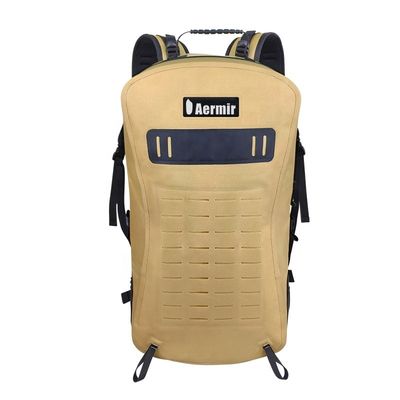 25l giallo che fa un'escursione zaino, zaino d'escursione resistente all'acqua materiale TPU 840D