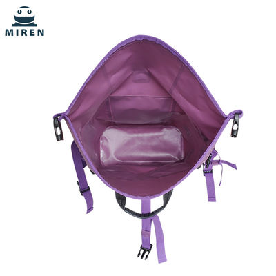 500D Materiale PVC impermeabile sacchetto asciutto zaino colore viola Capacità 30L