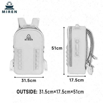 Materiale impermeabile TPU 1680D dello zaino della borsa asciutta da 25 litri per la canoa galleggiante