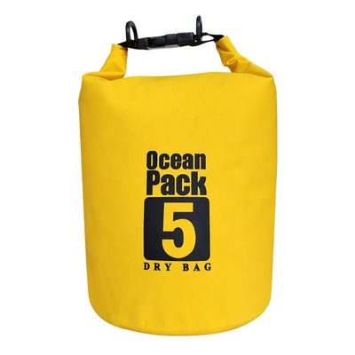 Borsa asciutta impermeabile personalizzata in PVC da 5 litri per navigare in barca a nuoto