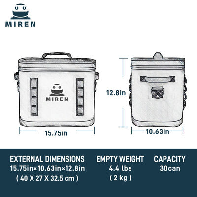 15.7in*10.6in*12.8in Multi-purpose insulato sacchetto con 840DTPU rivestimento
