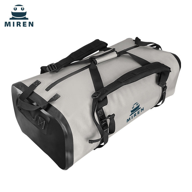 Borsone Dry Bag resistente all'acqua 70 litri Colore grigio chiaro Materiale TPU