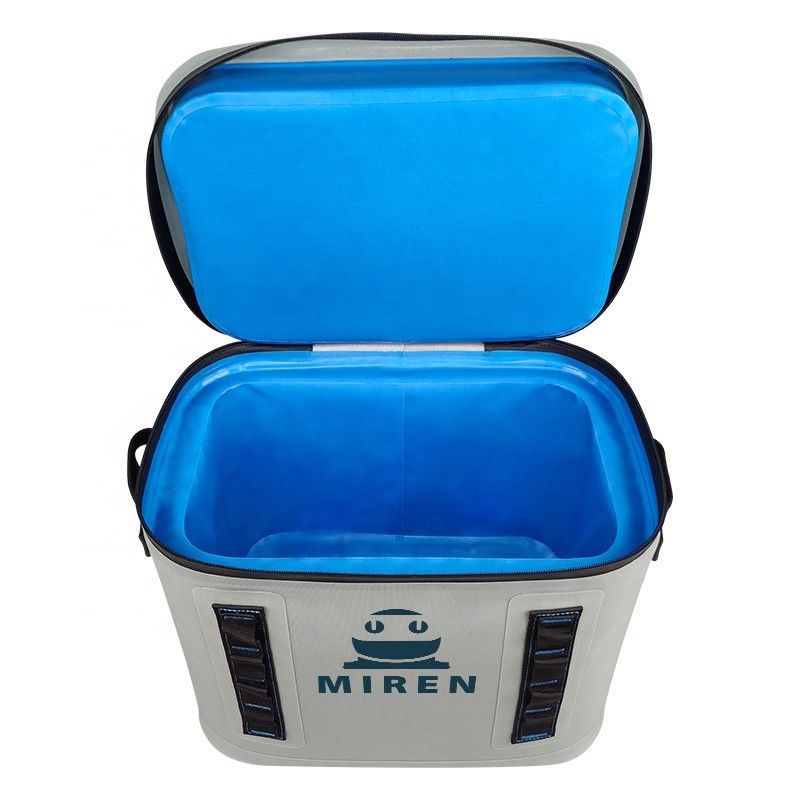 Borsa termica portatile leggera da 20 litri di colore grigio chiaro per barbecue in campeggio