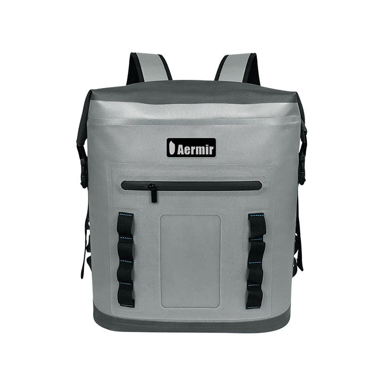 Zaino per borsa termica in tessuto non tessuto di colore grigio chiaro per picnic all'aperto
