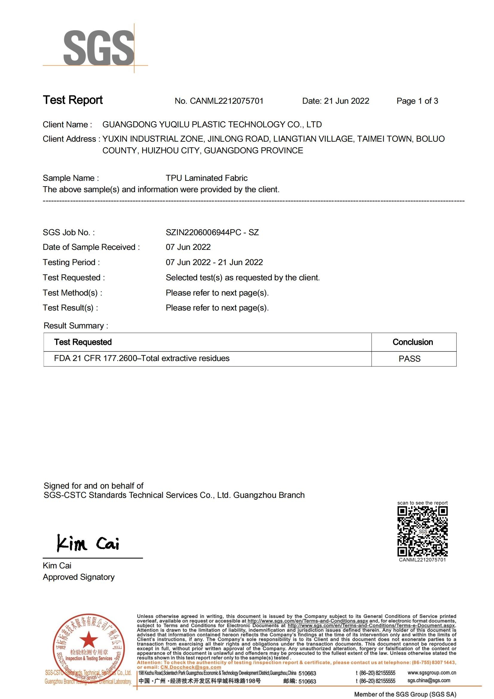 Porcellana Dongguan Miren outdoor products Co., Ltd Certificazioni